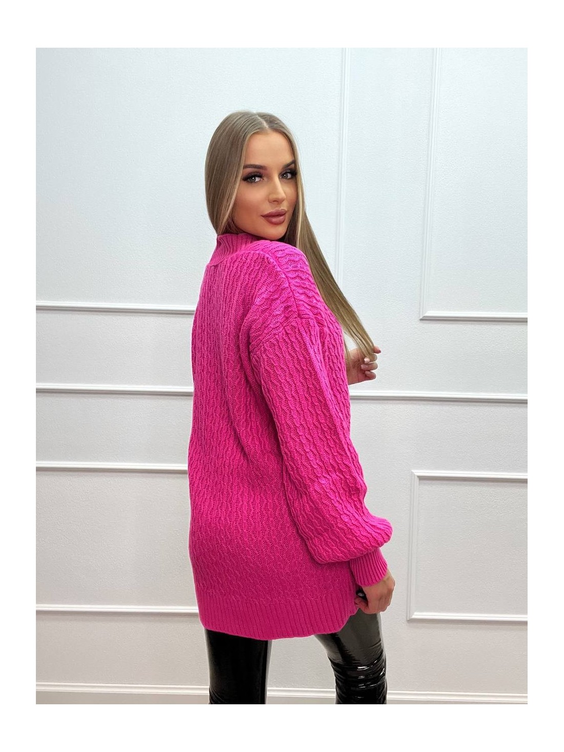 Strickjacke-Set mit fuchsiafarbenem Oberteil BS235 – Online-Shop – Boutique